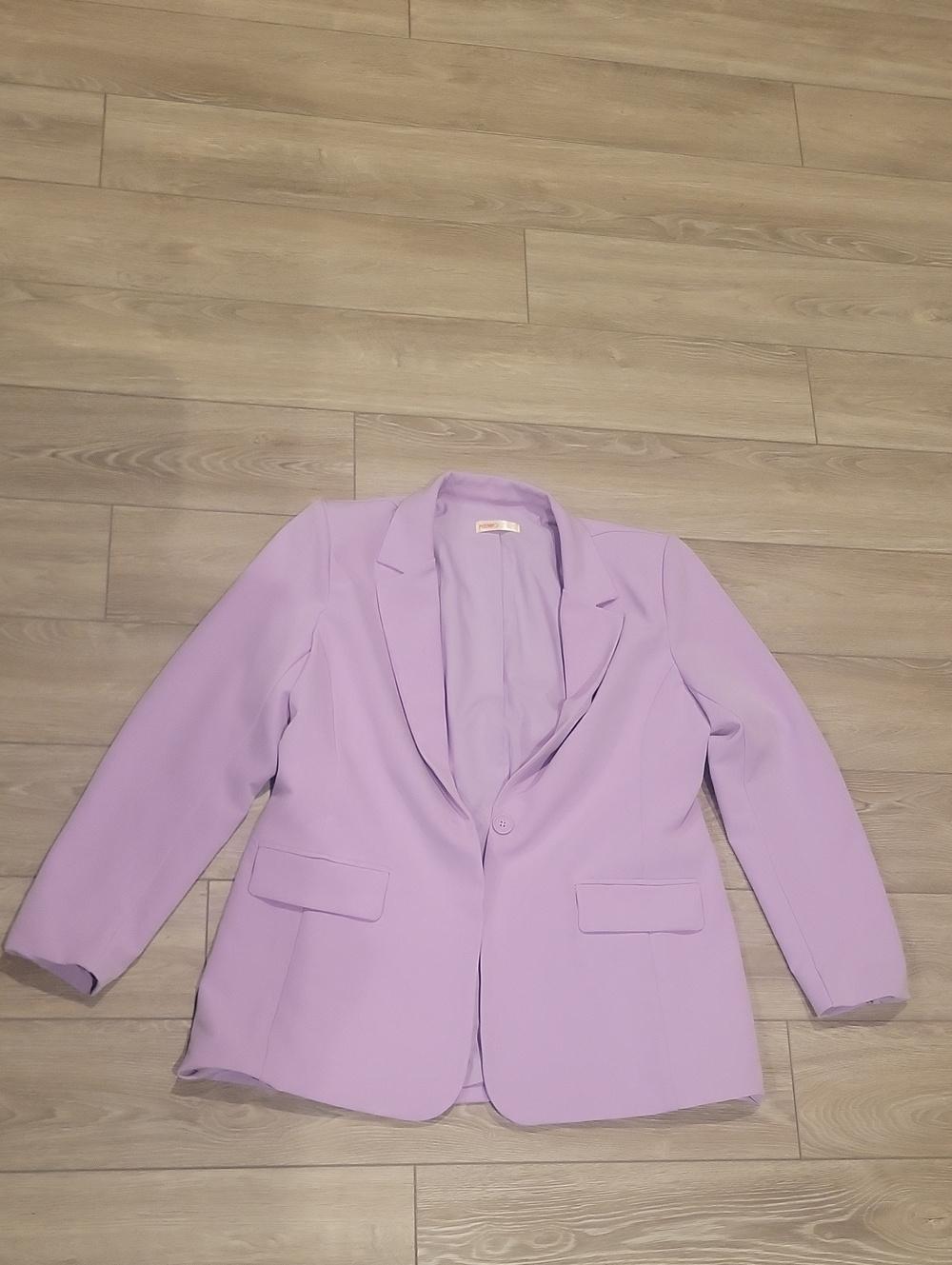 Women's Lilac Tailored Blazer - Single-Button Work Jacket